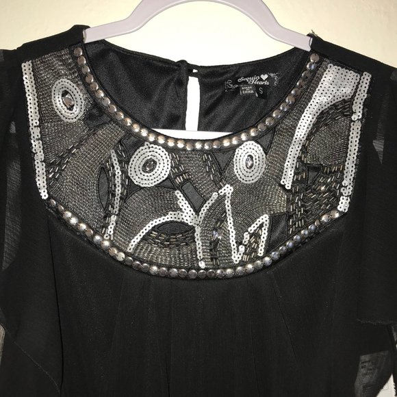 Black Sheer Dress SM - Picture 3 of 6